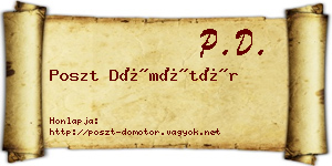 Poszt Dömötör névjegykártya